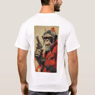 Retro 60s Comic Style Monkey Film Poster T-ShirtD T-shirt