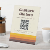 Retro 60s De liefde vangen Reclamebord Met Voetstuk (Insitu)