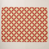 Retro 60s design rood sherpa deken (Voorkant (horizontaal))