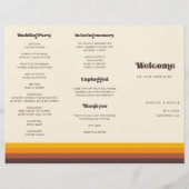 Retro 60s  drievoudig huwelijksprogramma (Achterkant)