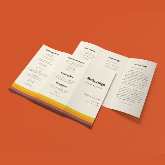 Retro 60s  drievoudig huwelijksprogramma