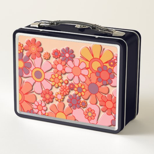 Retro 60s  esthetisch Schattige roze bloemig (Achterkant)