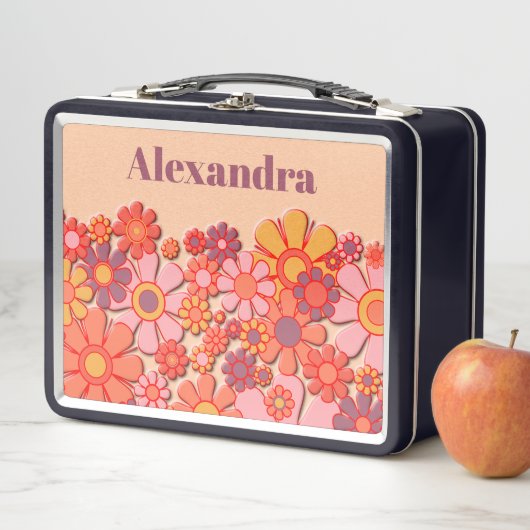 Retro 60s  esthetisch Schattige roze bloemig (In situ)