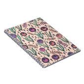 Retro 60s floral.  handtekening notitieboek (Rechterzijde)