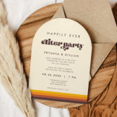 Retro 60s  Gelukkig Altijd Na Party Arch Kaart