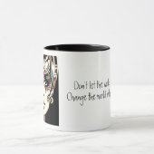 Retro 60's Gezicht en Citaat Mok (Midden)