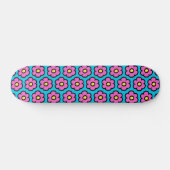 Retro 60s Groovy Bloempatroon Bloemen Persoonlijk Skateboard (Horizontaal)