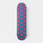 Retro 60s Groovy Bloempatroon Bloemen Persoonlijk Skateboard (Voorkant)