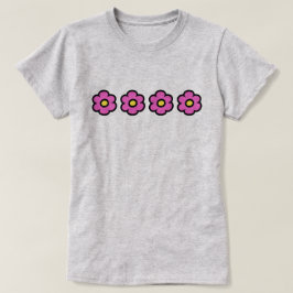 Retro 60s Groovy Bloempatroon Bloemen T-shirt
