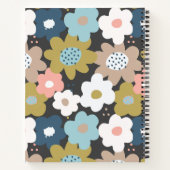 Retro 60s Groovy Floral Flower Personalized Recipe Notitieboek (Achterkant)