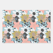 Retro 60s Groovy Funky Floral Flower Pattern Inpakpapier Vel (Voorkant 2)