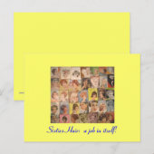 Retro 60s Hair Note Card Briefkaart (Voorkant / Achterkant)