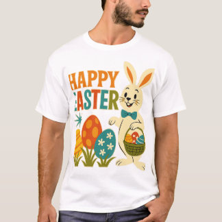 Retro 60s Happy Easter Bunny – 2025 T-shirt