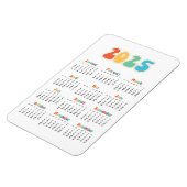 Retro 60s Hippie 2023 kalender Magneet (Linkerzijde)