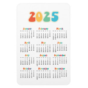 Retro 60s Hippie 2023 kalender Magneet