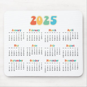 Retro 60s Hippie 2023 kalender Muismat