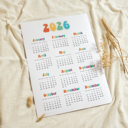 Retro 60s Hippie 2025 kalender Poster