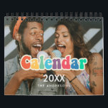 Retro 60s Hippie Fun familiefoto 2024 Kalender<br><div class="desc">Een moderne fotokalender met een hippie geïnspireerd  script,  om aan te passen met uw familie afbeeldingen,  een perfecte manier om het jaar 2024 te beginnen.</div>