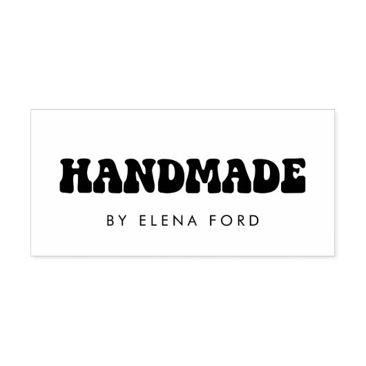 Retro 60s Hippie Fun Handgemaakt Rubberstempel (Afrduk)