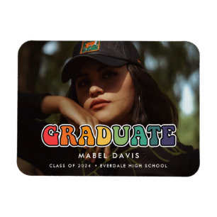 Retro 60s Hippie Fun Photo afstuderen Magneet