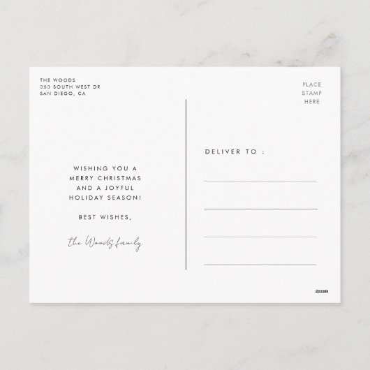 Retro 60s Hippie Fun Prettige feestdagen foto (Achterkant)