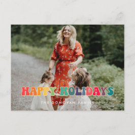 Retro 60s Hippie Fun Prettige feestdagen foto