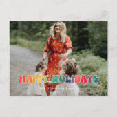 Retro 60s Hippie Fun Prettige feestdagen foto Briefkaart (Voorkant)