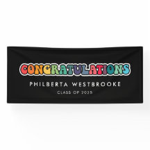 Retro 60s hippie Graduation party Gefeliciteerd