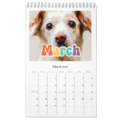 Retro 60s Hippie script familie kalender 2026 (Mar 2027)