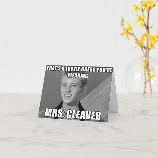 Retro 60's kaart (Gele Bloem)