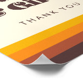 Retro 60s  Kaarten & Geschenken Trouwbord Poster (Hoek)