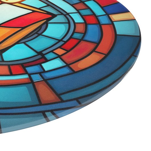 Retro 60s kerstkaars snijplank (Hoek)