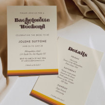 Retro 60s  kleuren Bachelorette Weekend