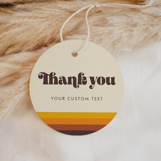 Retro 60s  kleuren Dank u Bedankjes Labels