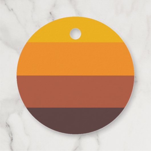 Retro 60s kleuren Dank u Bedankjes Labels (Achterkant)