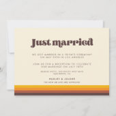 Retro 60s  kleuren Gewoon gehuwde aankondiging (Voorkant)