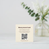 Retro 60s  kleuren Honeymoon code QR Informatiekaartje (Staand voorkant)