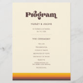 Retro 60s  kleuren programmakaart (Voorkant)