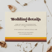 Retro 60s  kleuren trouwkaart informatiekaartje