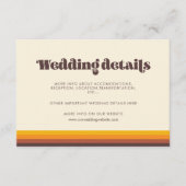 Retro 60s  kleuren trouwkaart informatiekaartje (Voorkant)