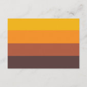 Retro 60s  kleuren trouwkaart informatiekaartje (Achterkant)