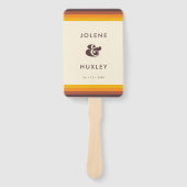 Retro 60s  kleuren trouwprogramma handwaaier (Voorkant)