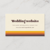 Retro 60s  kleuren trouwwebsite informatiekaartje (Voorkant)