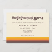 Retro 60s  kleuren verlofpartij kaart (Voorkant)