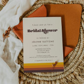 Retro 60s  kleuren Vrijgezellenfeest Kaart