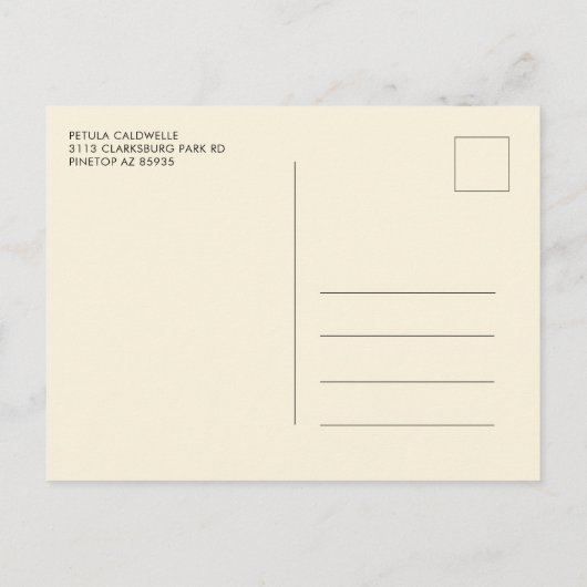 Retro 60s  kleurendrukuitnodiging voor douche briefkaart (Achterkant)