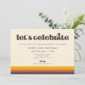 Retro 60s  Laten we de verjaardag vieren Kaart (Staand voorkant)