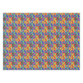 Retro 60s Lips Pop Culture Art Deco Tafelkleed (Voorkant (Horizontaal))