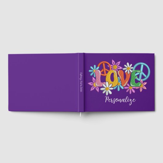 Retro 60s Love Peace Sign Daisies Gastenboek (Volledig)