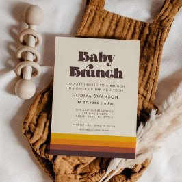 Retro 60s  Mid Century Baby Brunch Kaart